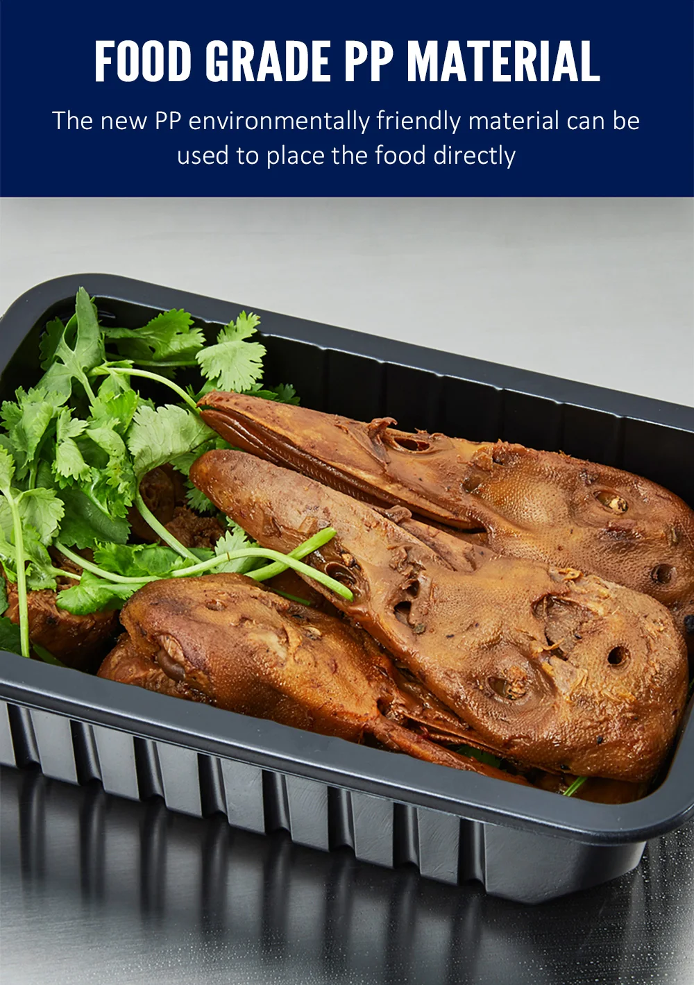 Customizable Plastic Food Tray Whole Chicken Meat Plastic Food