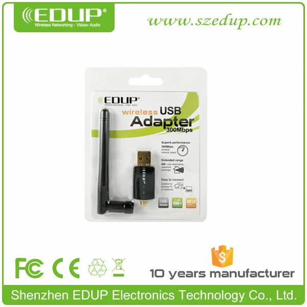 EDUP Wi Fi 300Mbps Wireless Network USB Dongle for PC WiFi Adapter Alfa