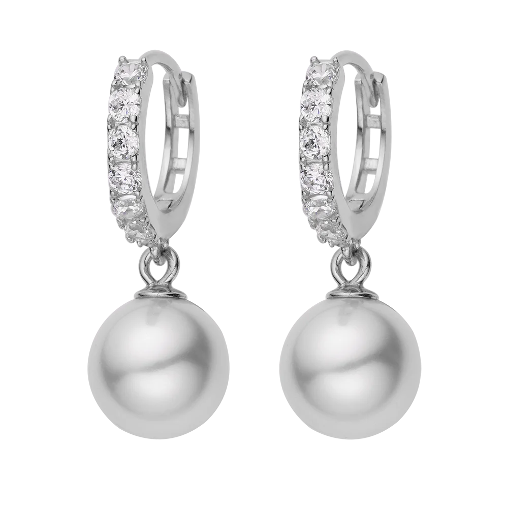 Wholesale 6 Pairs Elegant Golden Hoop Earrings Sets Diamond Pearl 925