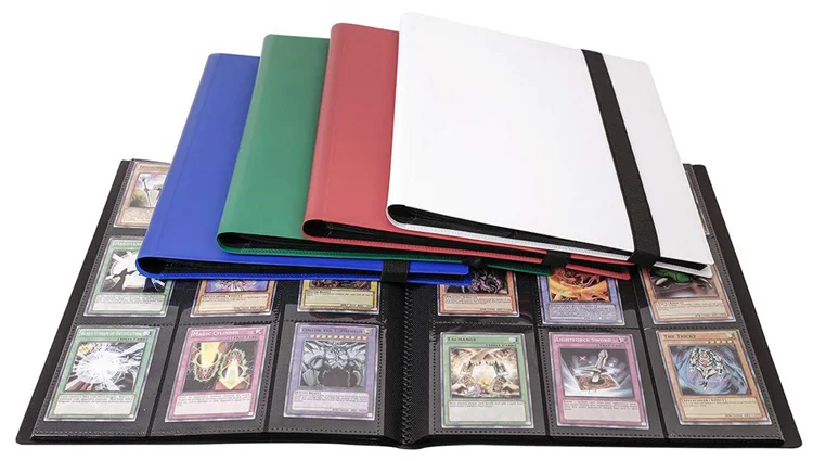 Черный 9 карманов карт из полипропилена связующего рукава Фотокарта Toploader связующего страницы альбома связующего пластик Защитная крышка