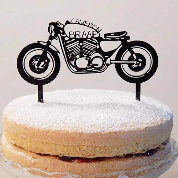 New Motorcycle Happy Birthday Acrylic Cake Topper Golden Cute Cartoon Cake Topper Boy S Birthday Party Cake Decoration Buy Motorcycle Cake Insert Happy Birthday Cake Insert Dessert Table Decoration With Golden Cake Insert Product