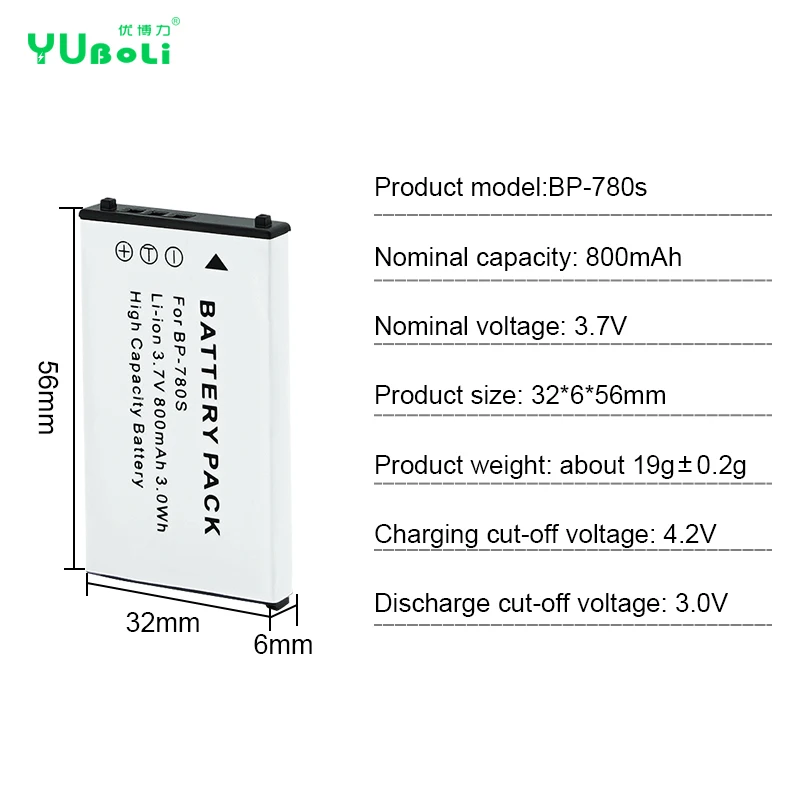Kyocera CONTAX SL300RT Battery Pack - 3.7V 800mah