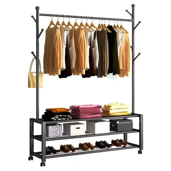 Mobile Tidy Clothes Coat Garment Hanging Rail Rack Storage Stand ...