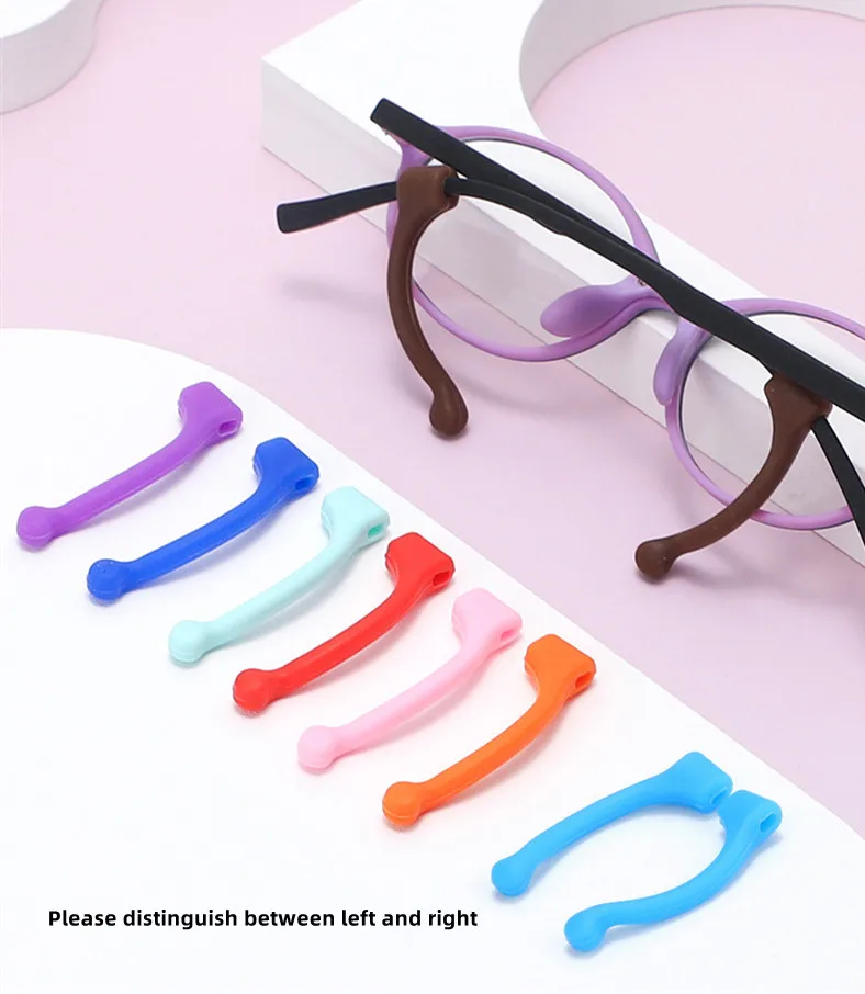CROCHETS ANTI-DÉRAPANTS Pour Lunettes - Silicone Noir - Lot - Confort & Maintien