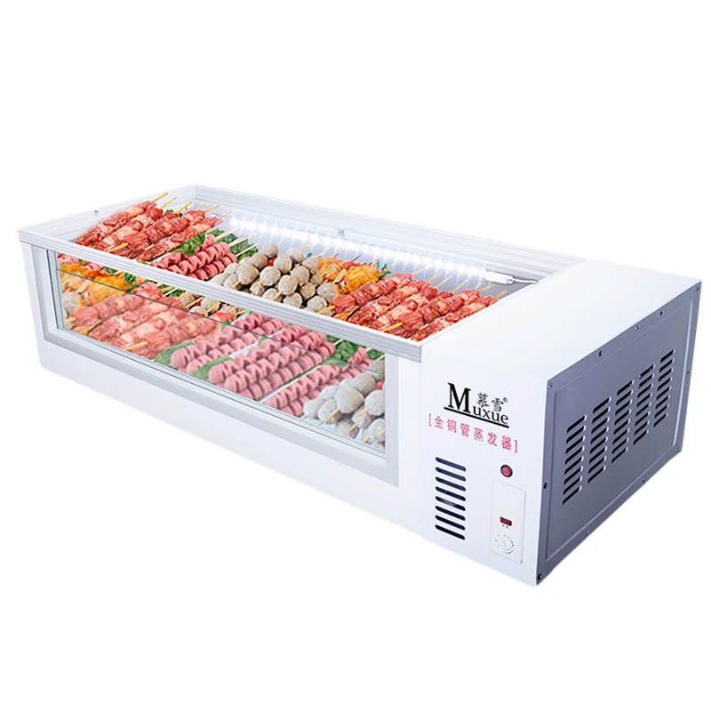 MUXUE Table Top Display Cooler for Snack Cart Meat Display