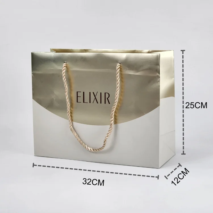 Luxury Brand Perfume Packaging Paper Bag with Handle Custom Logo