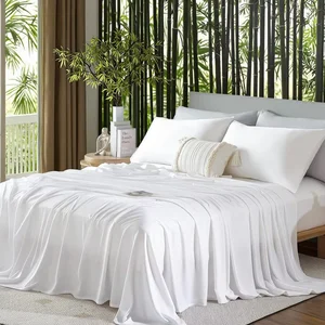 Wholesale New Design Customized Size Soft Breathable Cooling Bamboo Duvet Cover 100% Bamboo Bedding Sheet Set