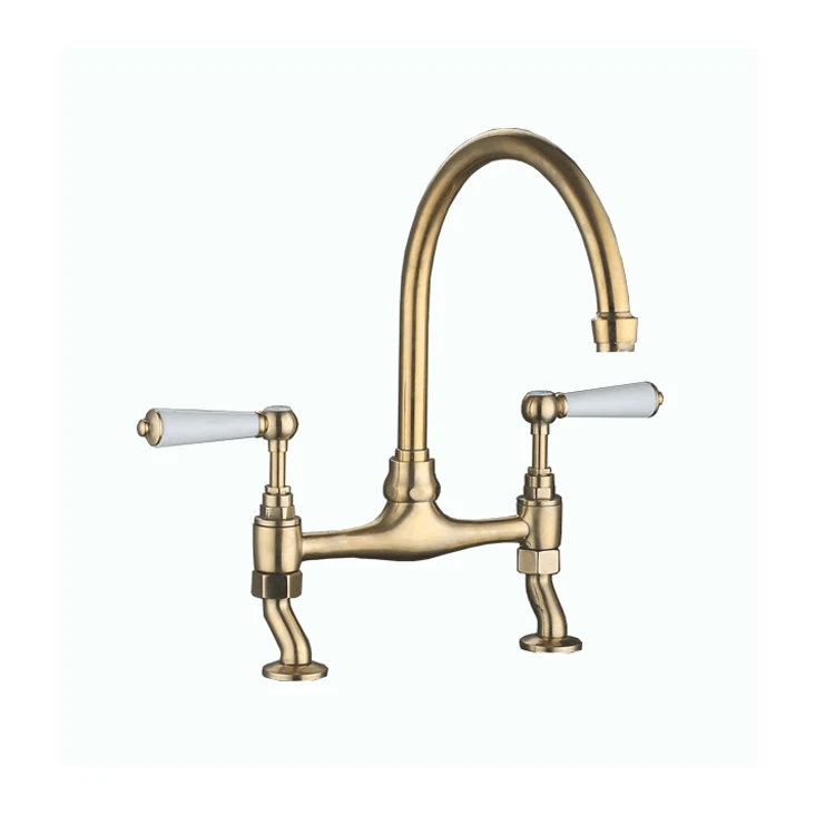 Luxury Bridge Brass Kitchen Tap