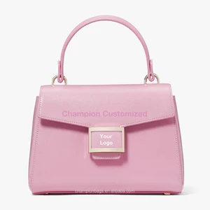 Custom Logo Vegan Leather Small Satchel Bag Ladies Crossbody Women Classic Office Handbag Purse