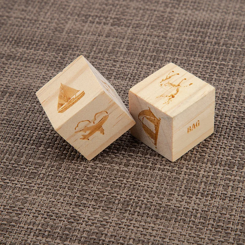 2 Cm Unfinished Blank Natural Laser Cutting Wood Cubes Kids Educational Toys Wooden Building