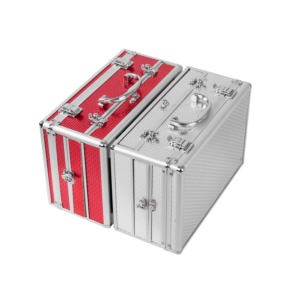 Косметический подарочный набор частной марки, высококлассный Набор теней для век, помада, блеск для губ, румяна, тушь для ресниц, Женская Кисть для макияжа, алюминиевый футляр