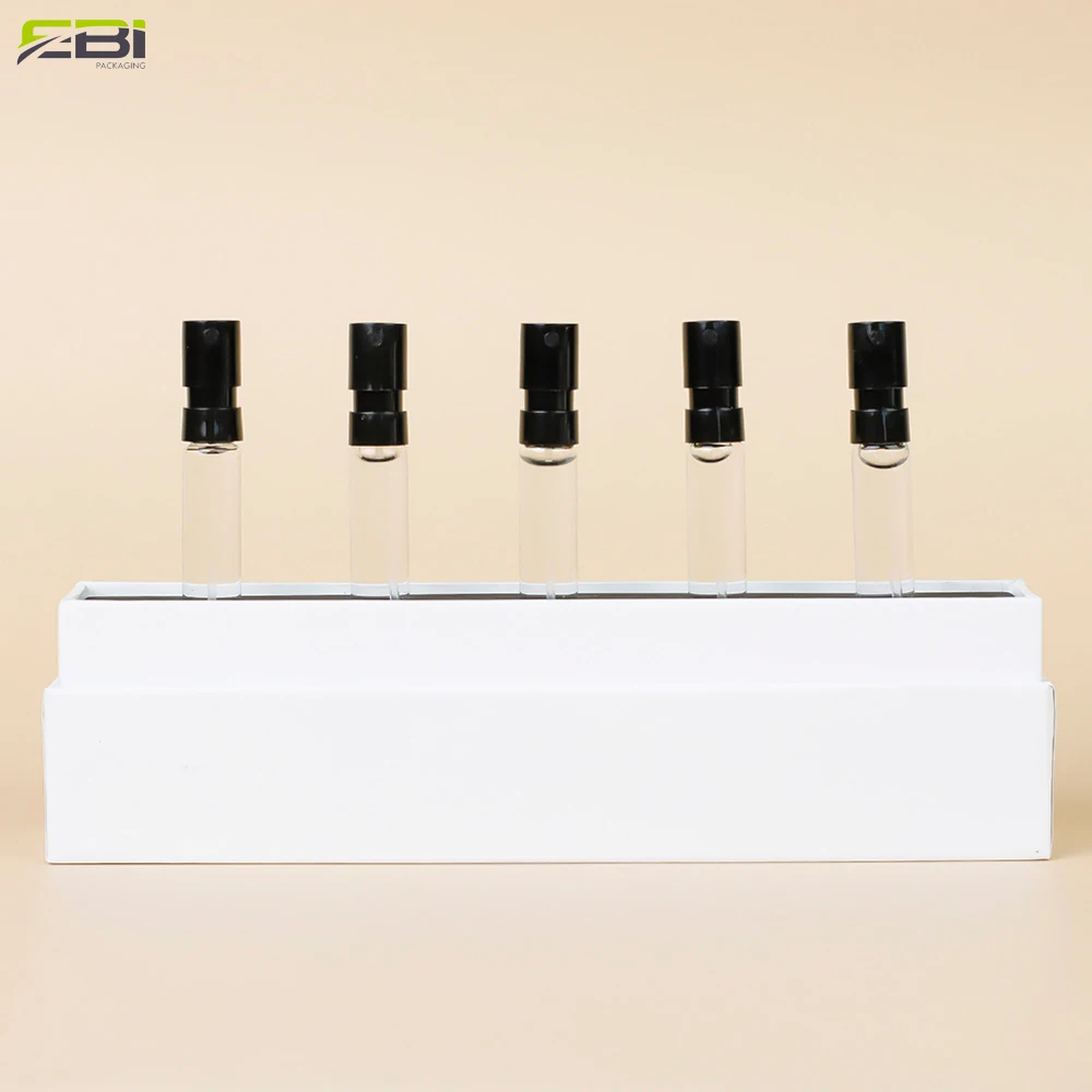Wholesale Brand 1.5ml 2ml 2.5ml 3ml Mini Glass Perfume Sample Tester Vials Spray Bottle with Box Tester Perfume 1.5ml 2ml 3ml