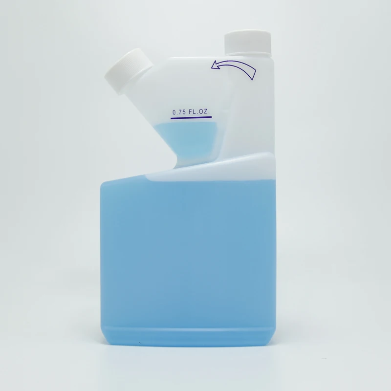 Twin Neck 16oz Capacity up to 0.75oz Self Measured Plastic Tip-N-Measure Bottle