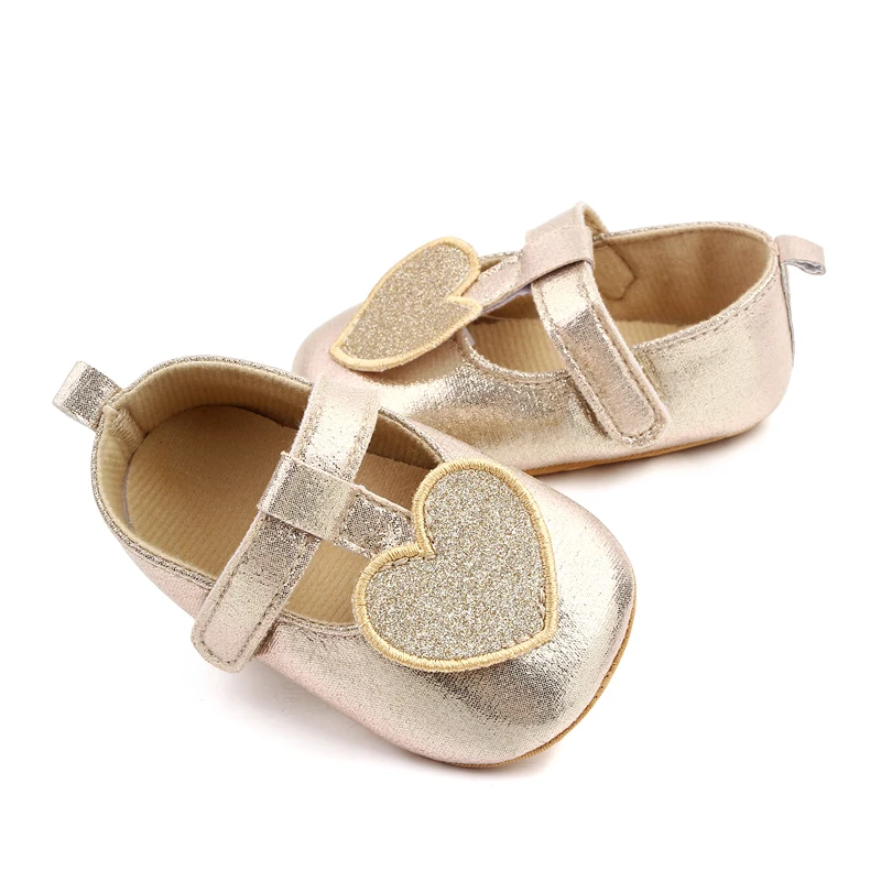 Wholesale Heart Design Bling Baby Girl Shoes Summer Girl Shoes supplier