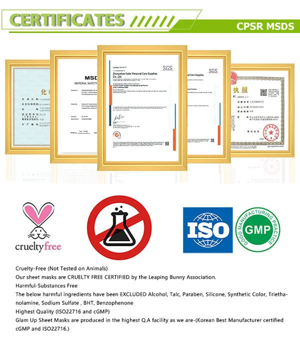 OEM Multiple Amino Acids Moisturizing White to Transparent Hydrating Collagen Facial Mask