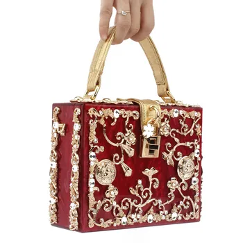 high quality hand bag for woman evening fashion ladies girl women's the tote chain shoulder luxury acrylic handbag