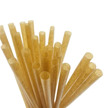 Logo Customized 100% Biodegradable Non Plastic Drinking Straw Pla Straws With Paper Wrap single packing sugarcane straw