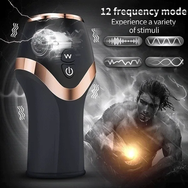 12 Modes Penis Vibrator Delay Trainer Male Masturbator Cup Automatic Oral Climax Sex Glans Stimulator Massager Sex Toys for Men
