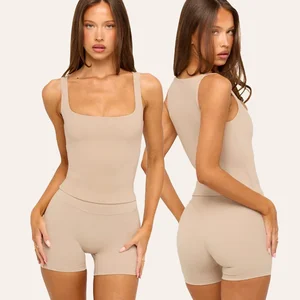 New Arrival Stylish Custom Basic Workout Fitness Apparel Sleeveless Top Activewear Gym Crop Top for Woman