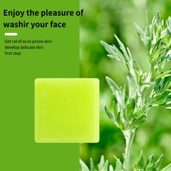 Cleansing Anti Acne Natural Herbal Wormwood Mugwort Artemisia Soap Bar