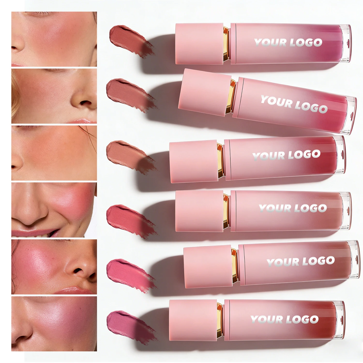 Hot Selling Wholesale  Private Label Stock Liquid Blush Velvet Finish & Long-Lasting Wholesale Vegan Liquid Blusher