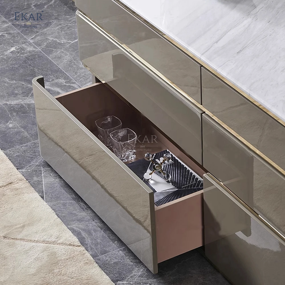 product modern luxury marble countertop drawer cabinet with plywood for bedroom living room kitchen bathroom hotel storage solution-66