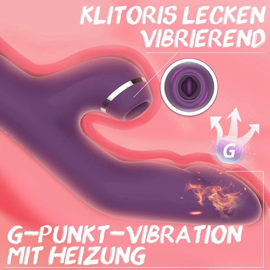 3 in 1 Clitoral & G-Spot Vibrator with 10-Speed Vibration USB Rechargeable & IPX7 Waterproof for Women