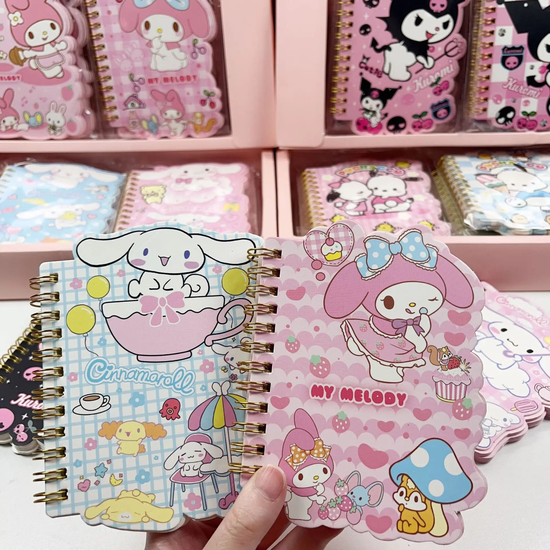 San-rio Kuromi Mymelody Cinnamoroll Pochacco Notebook Cute Notepad ...