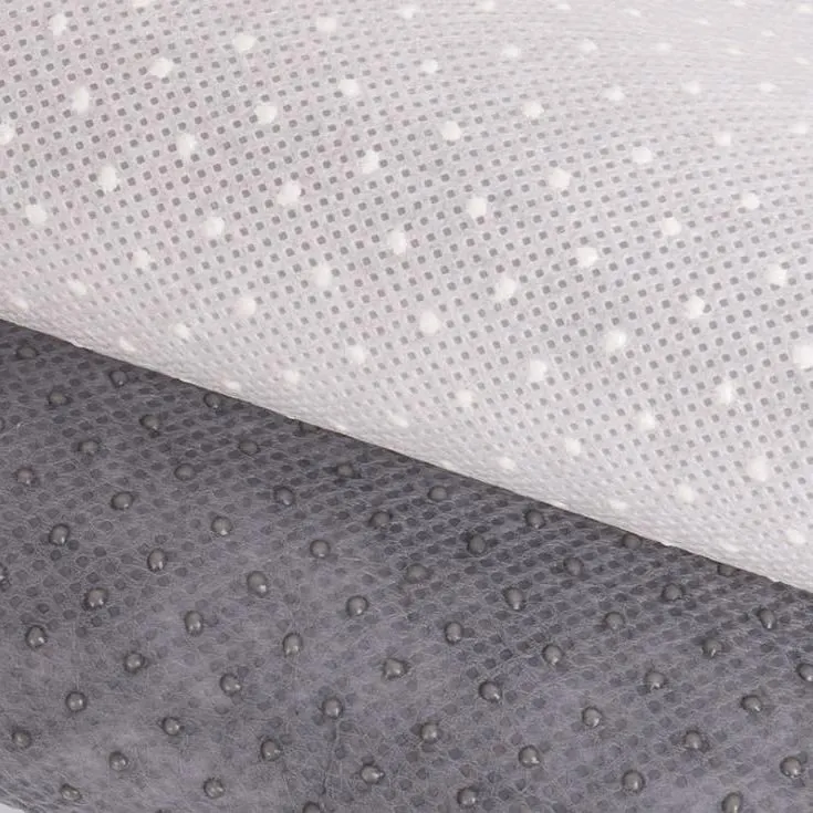 Polyester Anti Slip Silicon Dot Stretch Gabardine Non Slip Backing Fabrics