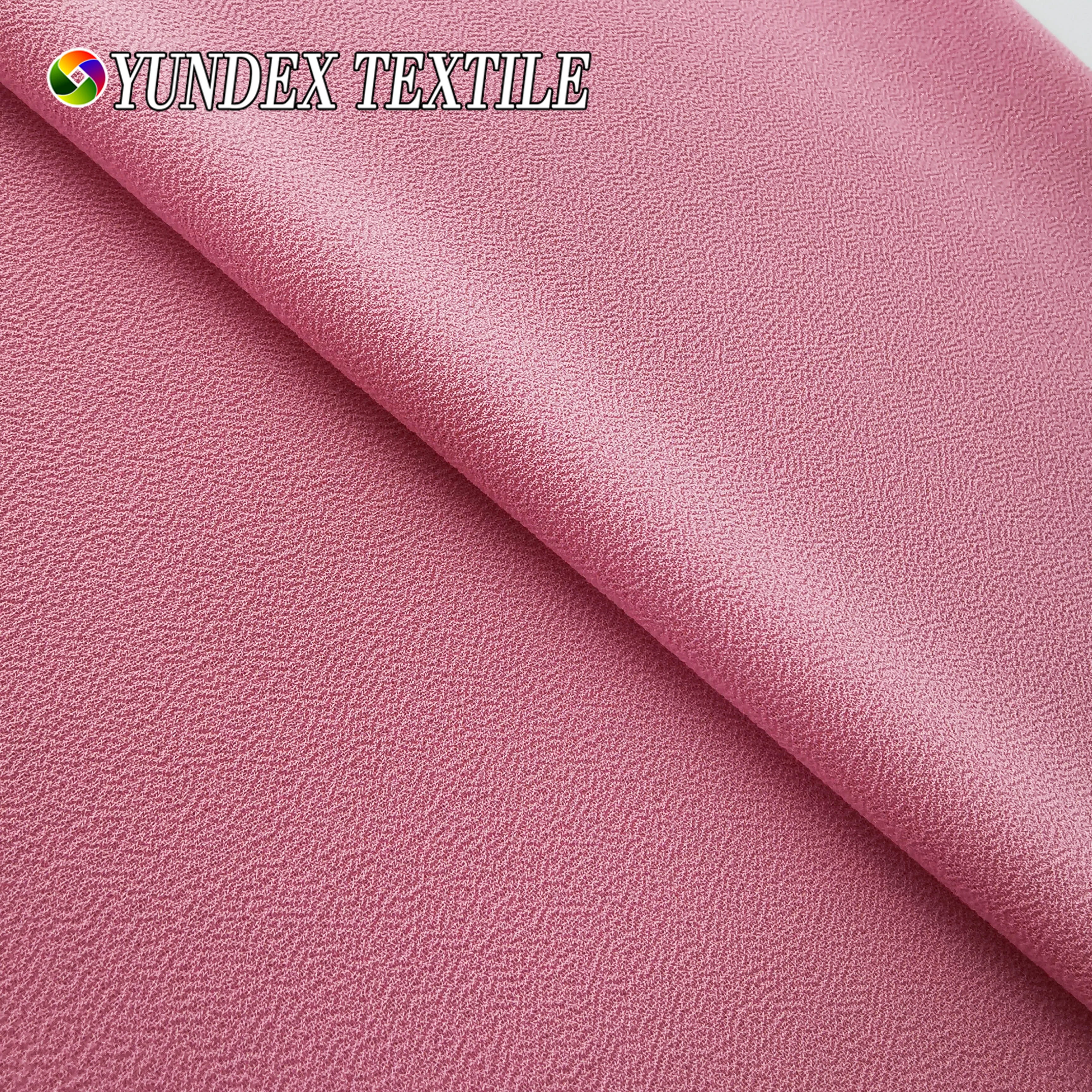 High Quality Georgette Stretch Pearl Chiffon 75D Plain Dyed Premium Ceruty Babydoll Chiffon Fabrics for Maxi Dress and Scarf