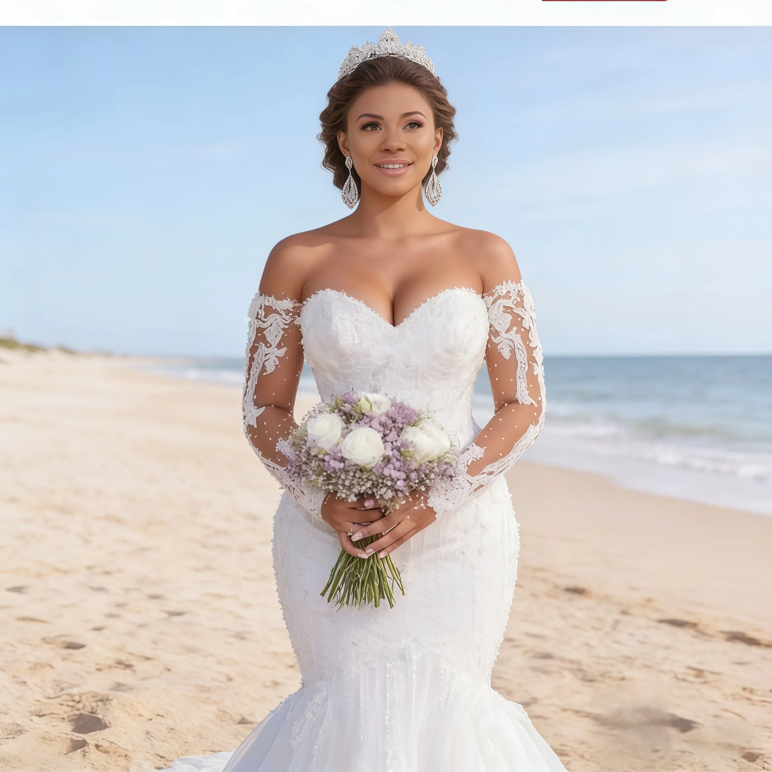 New Modern African Bride Wedding Dress Lace Back Long-Sleeved Mermaid/Trumpet Silhouette Chapel Train Slimming Effect New Modern African Bride Wedding Dress Lace Back Long-Sleeved Mermaid/Trumpet Silhouette Chapel Train Slimming Effect
