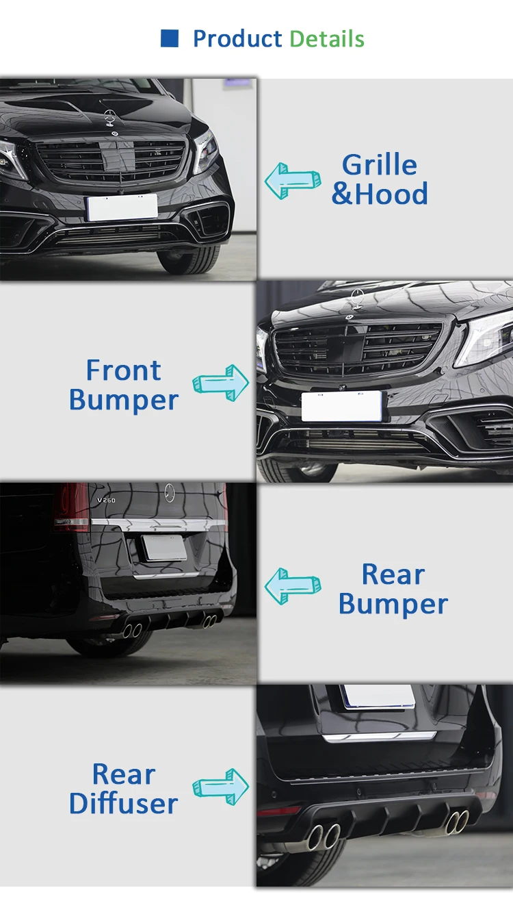 Auto Parts Car Bodykit Full W447 Body Kit Set Pp Upgrade Modified