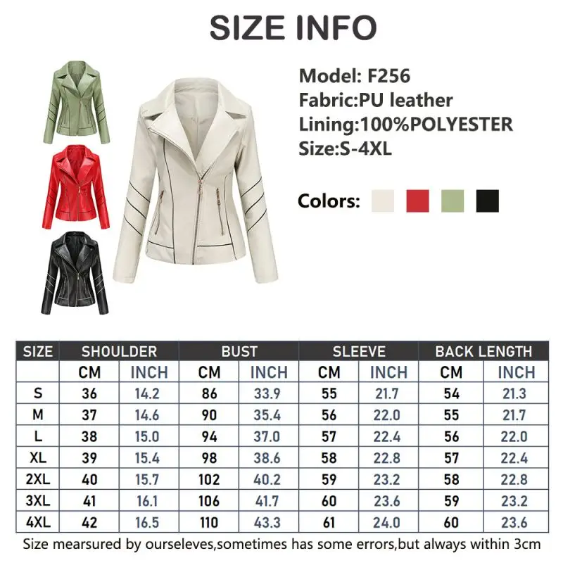 2023 For Leather Women Thin Pu Short Coat Spring And Autumn Jacket ...