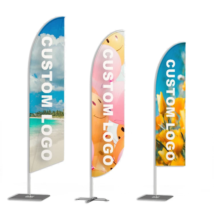 Promotion Feather Flag Flying Flags and Banners Custom Advertising Beach Flags