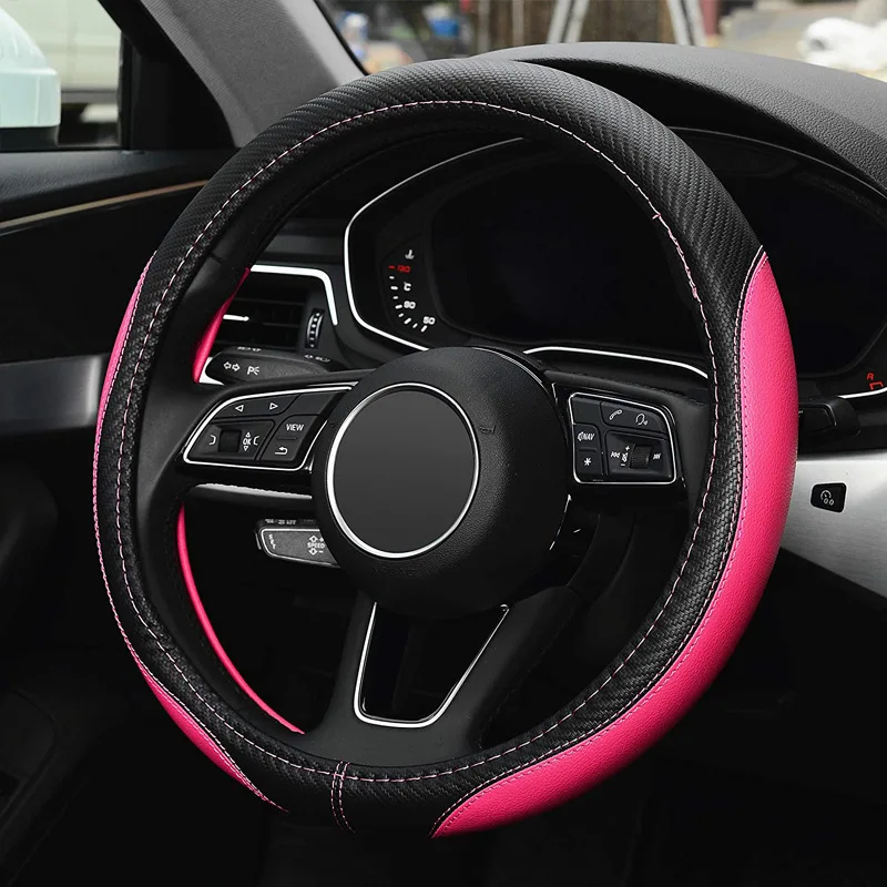Non-slip Comfortable Breathable Universal Carbon Fiber Steering Wheel Cover