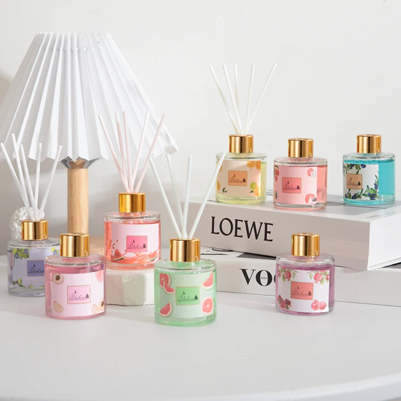 New Home Fragrance Fruit Scent Bathroom Car Home Decor Air Fresheners  With Essential Oil and Sticks