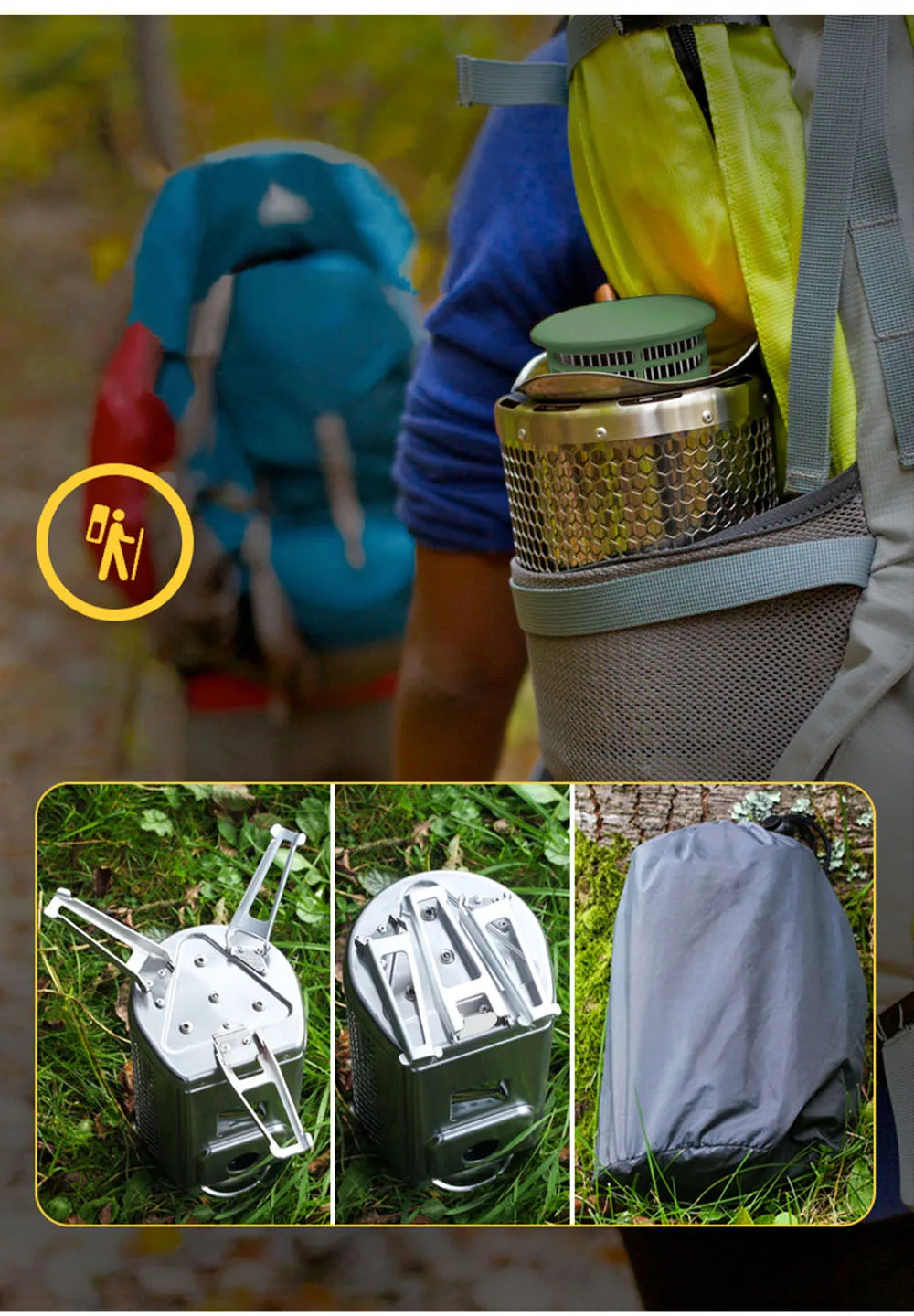 New Arrived 3 In 1 Multifunction Hiking Camping Stove Portable