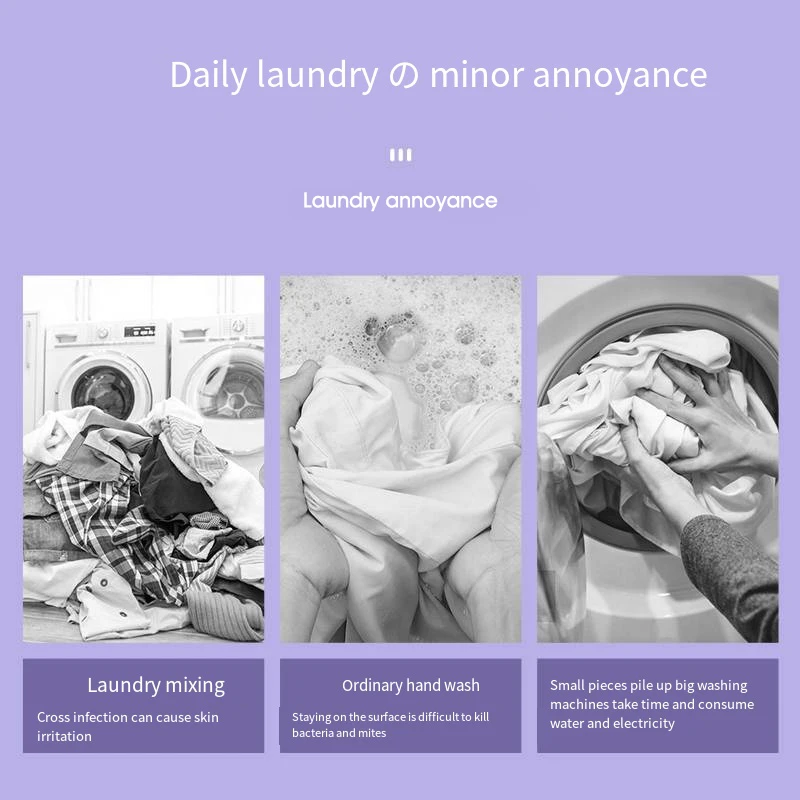 Hot Sale 6L Foldable Portable Mini Washing Machine for Home Travel Business Trip Dorm Ap aperçu 2