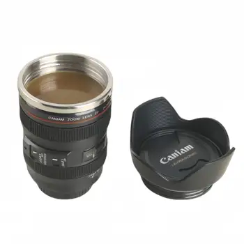 Customized Creative DSLR Lens Mug Stainless Steel Lined Mugs