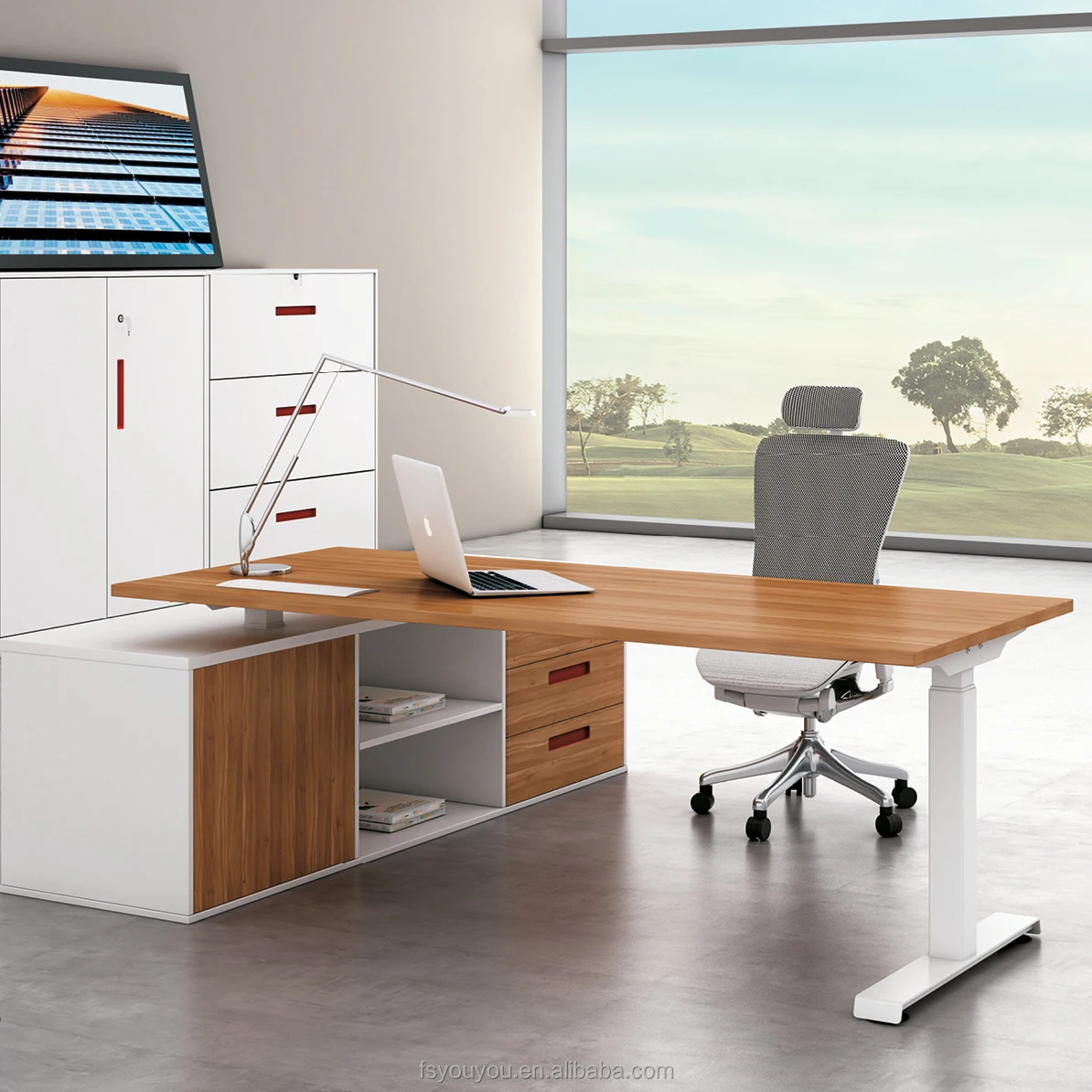 Подъемный стол L-образной формы, умная мебель, электрическая подставка, регулируемая по высоте, офисный стол руководителя, современный офисный стол для работы