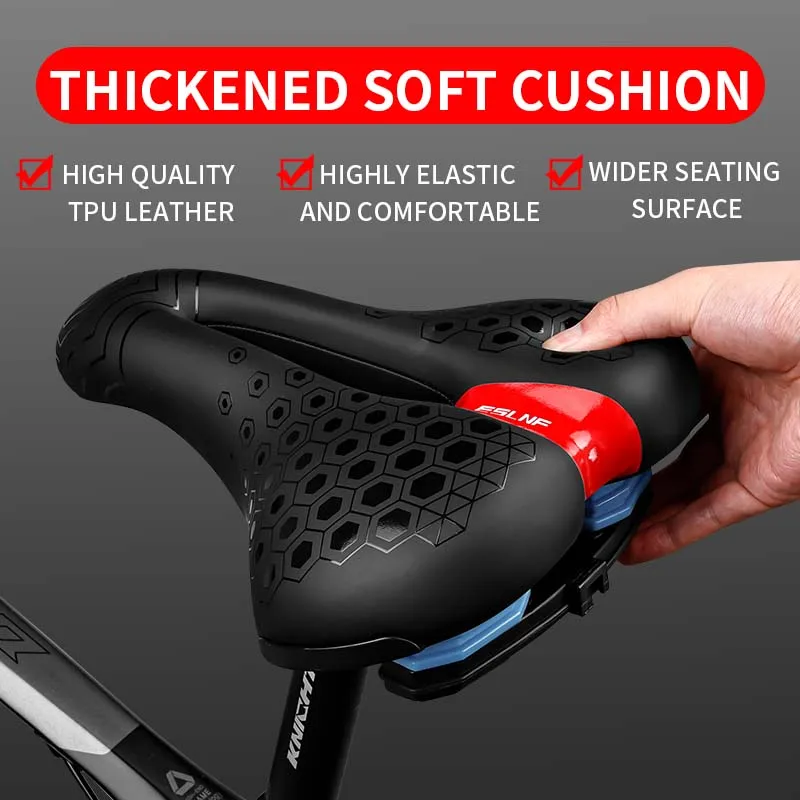 DYNWAVECA Housse de Selle de Vélo Coussin de Siège pour Adulte Antidérapant Universel Confortable pour Vélos de Montagne Route Bleu