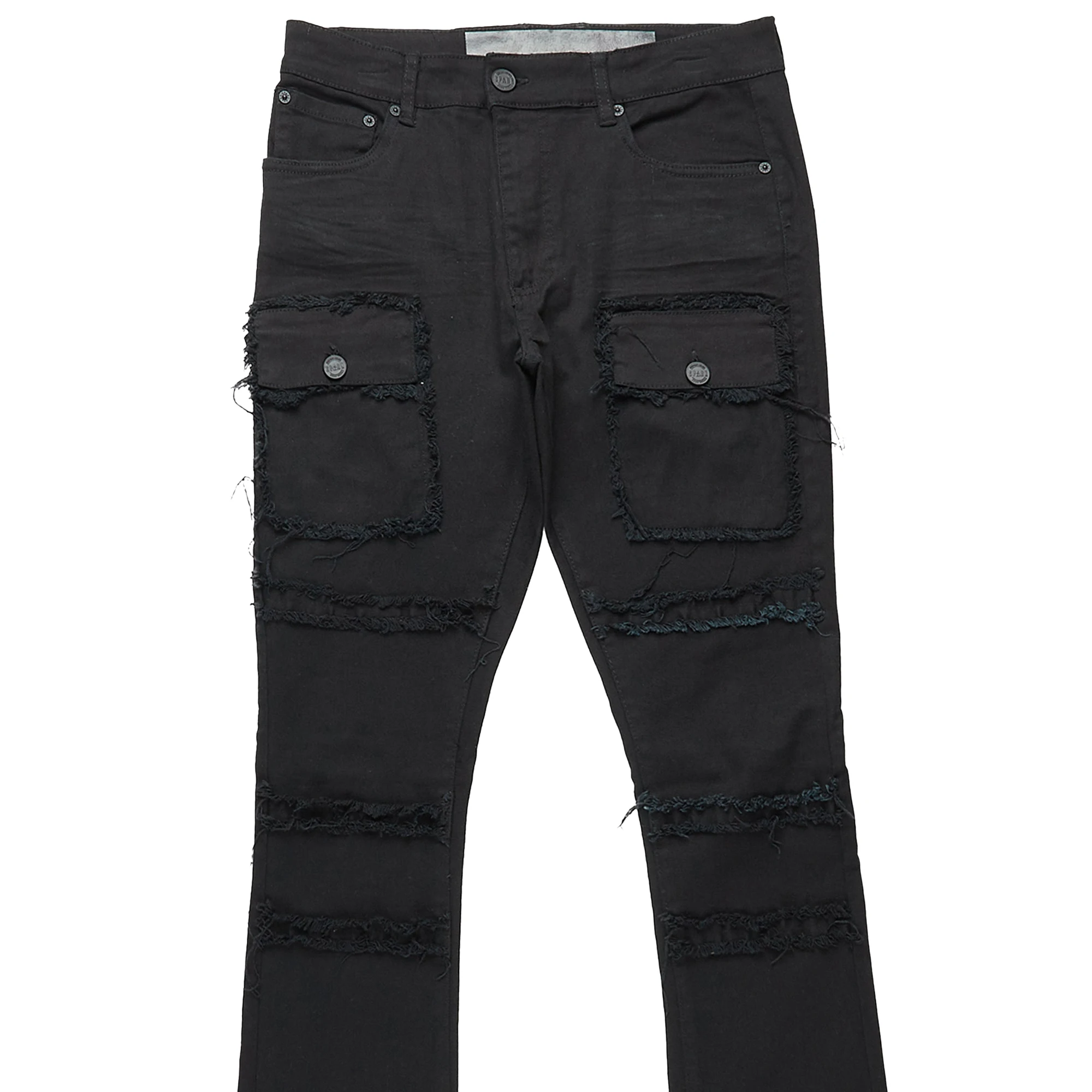 Custom Stacked Jeans Manufacturers Black Work Jeans For Men Stacked ...