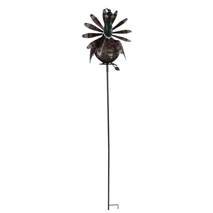 Birds Metal   Stakes Shaking Head Metal Flowers for Patio and Lawn s