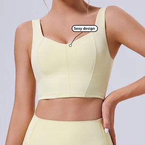 Wholesale High Support Running Push up Sports Bra Gym Shockproof Yoga Fitness Tank Tops Women Sports Bra U Back Workout Top