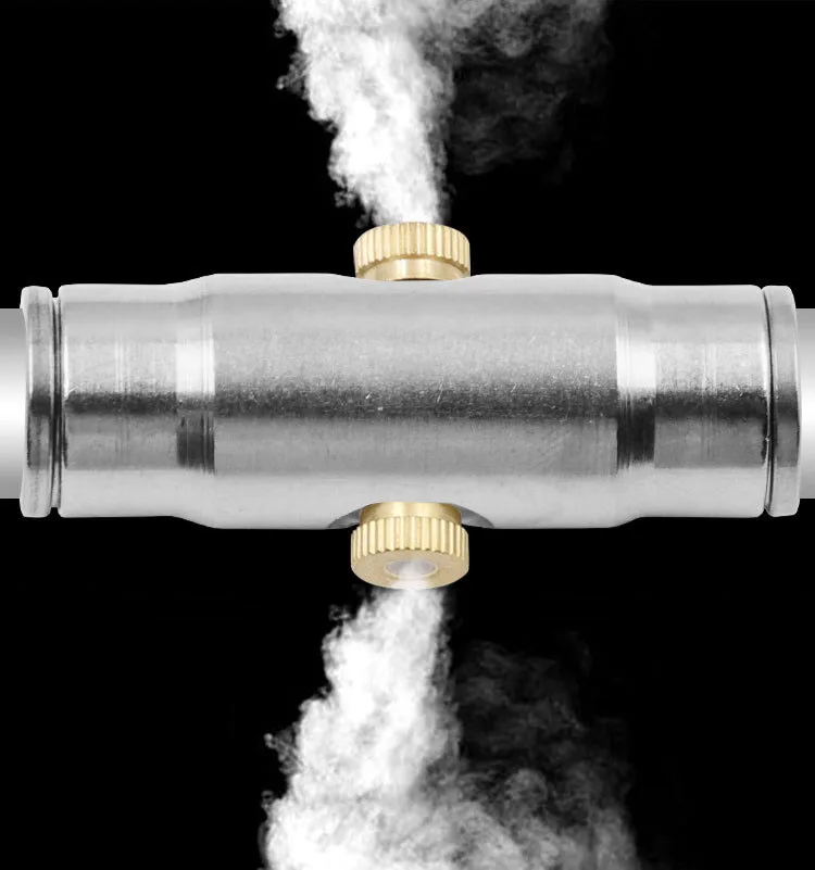 Hose Quick Connect Fog air Atomizing Humidification Moisture Dust Control Water Mist Sprayer Nozzle Fittings for Cooling System