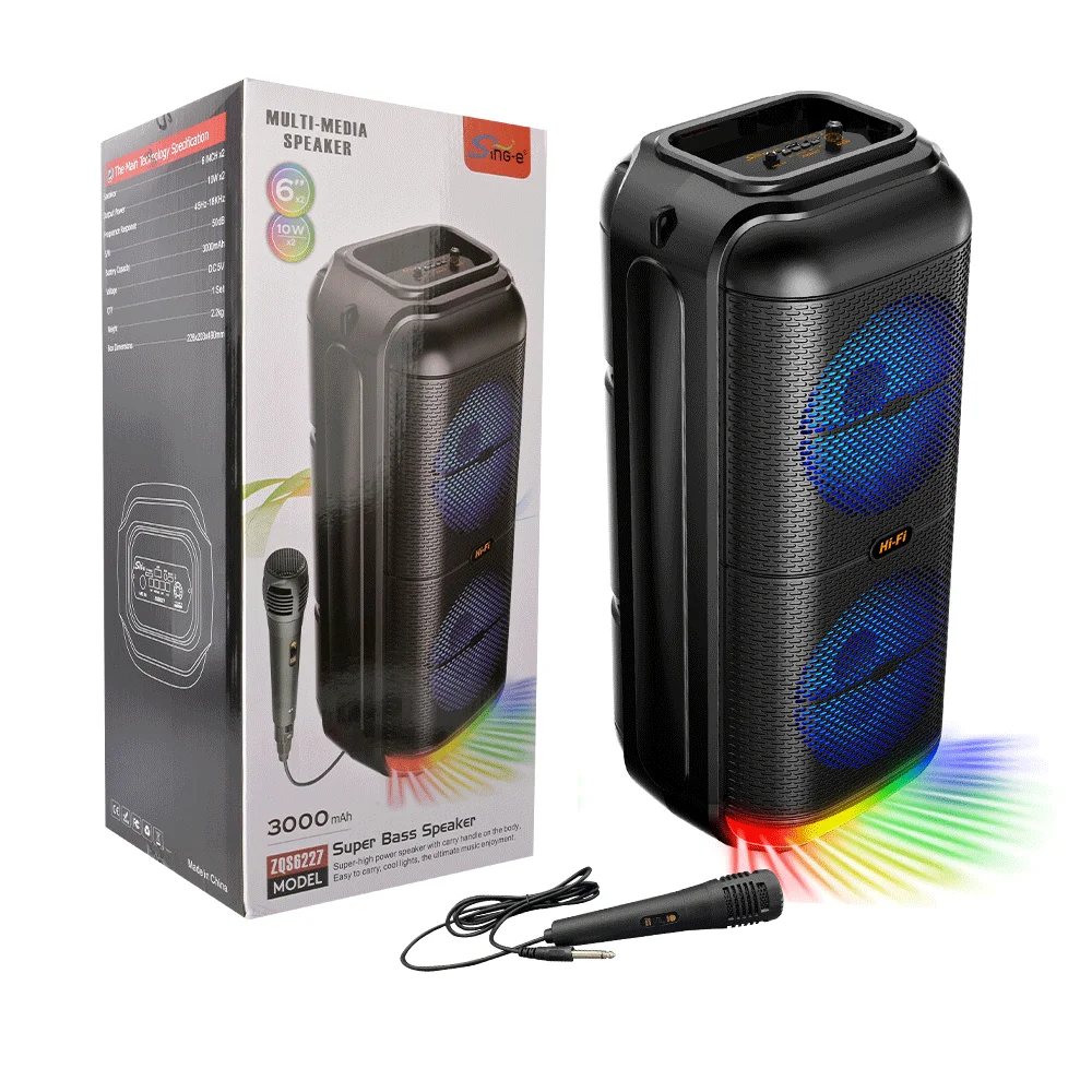 Sing-e ZQS6227 Wireless RGB Karaoke DJ Outdoor Speaker