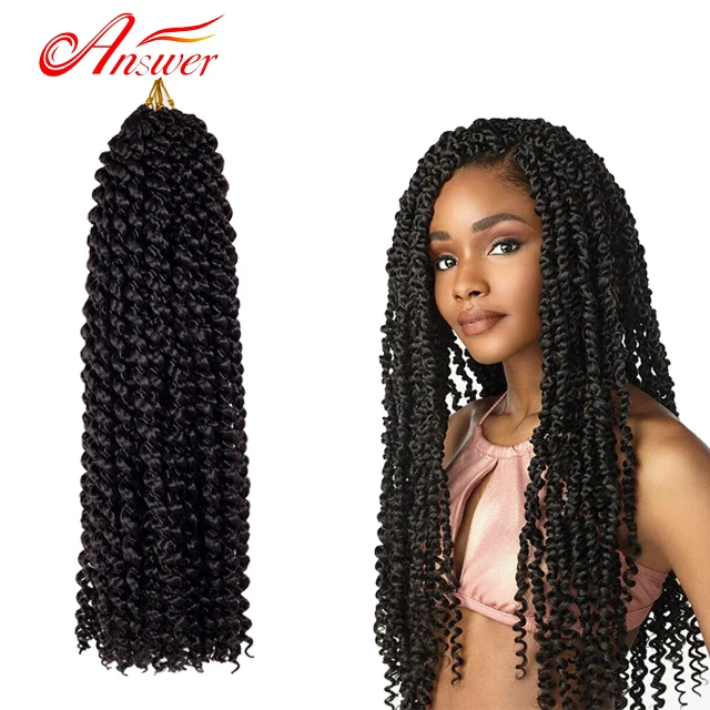 Passion Twist Crochet Braids Hair Spring Twist Curly Braids Fake Hair  Extensions