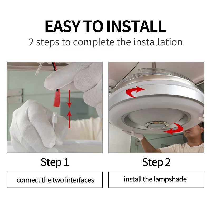 Smart Ceiling Fan Light Remote Control Kit  Speaker Smart Ceiling Fan with Lights Alexa Dimmer Compatible Living Room
