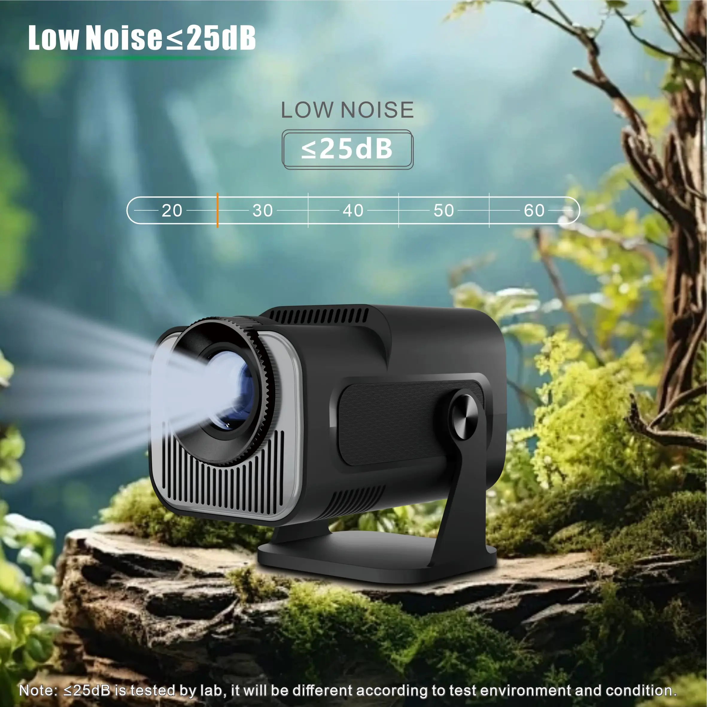 Hy320 Mini Portable 4K WiFi Projector with Bluetooth, Android 11