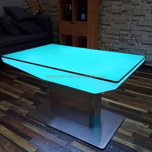 Luminous Rectangle bar Table Outdoor Waterproof Plastic Garden Wedding Hotel Indoor Led Table